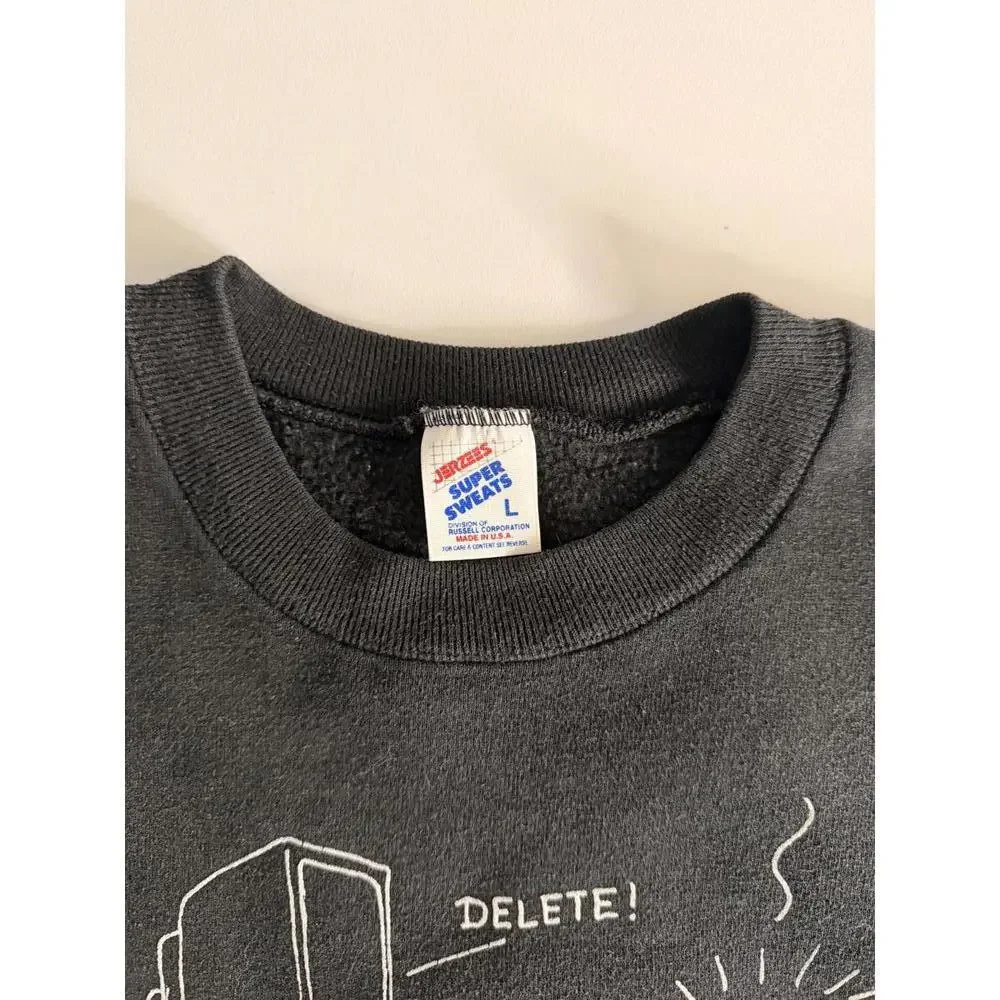 Vintage 1993 Computerwear Black Graphic Sweatshirt/tee size large - Picture 4 of 4